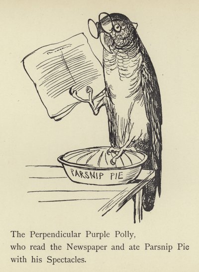De Perpendicular Purple Polly door Edward Lear